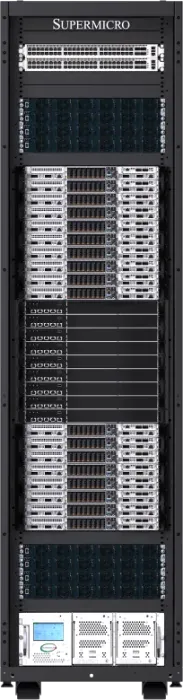 Supermicro NVIDIA GB300 NVL72 SuperCluster rack